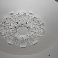 Repaired ornate ceiling rose suspended ceiling