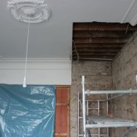 Cut out damp rot ceiling