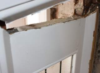 dry rot inside wooden door frame