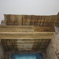 Fixed laths for plastering beam
