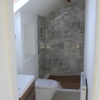 Bathroom tiled furnished fitted