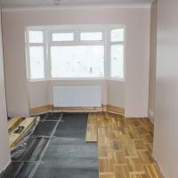 Living room refurbishment-laying wood floor