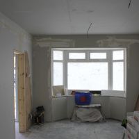 Plasterboarded living room
