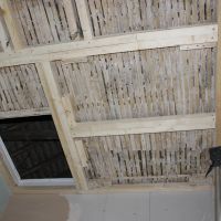 Removed loose plaster rebatten ceiling