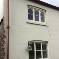 Original cracked render and removal 
