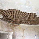 Ceiling laths for plaster restored