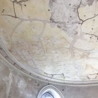 Cracked plaster ceiling penny washer repair