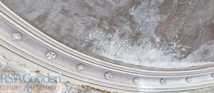 Ornate cornice plaster repair restoration